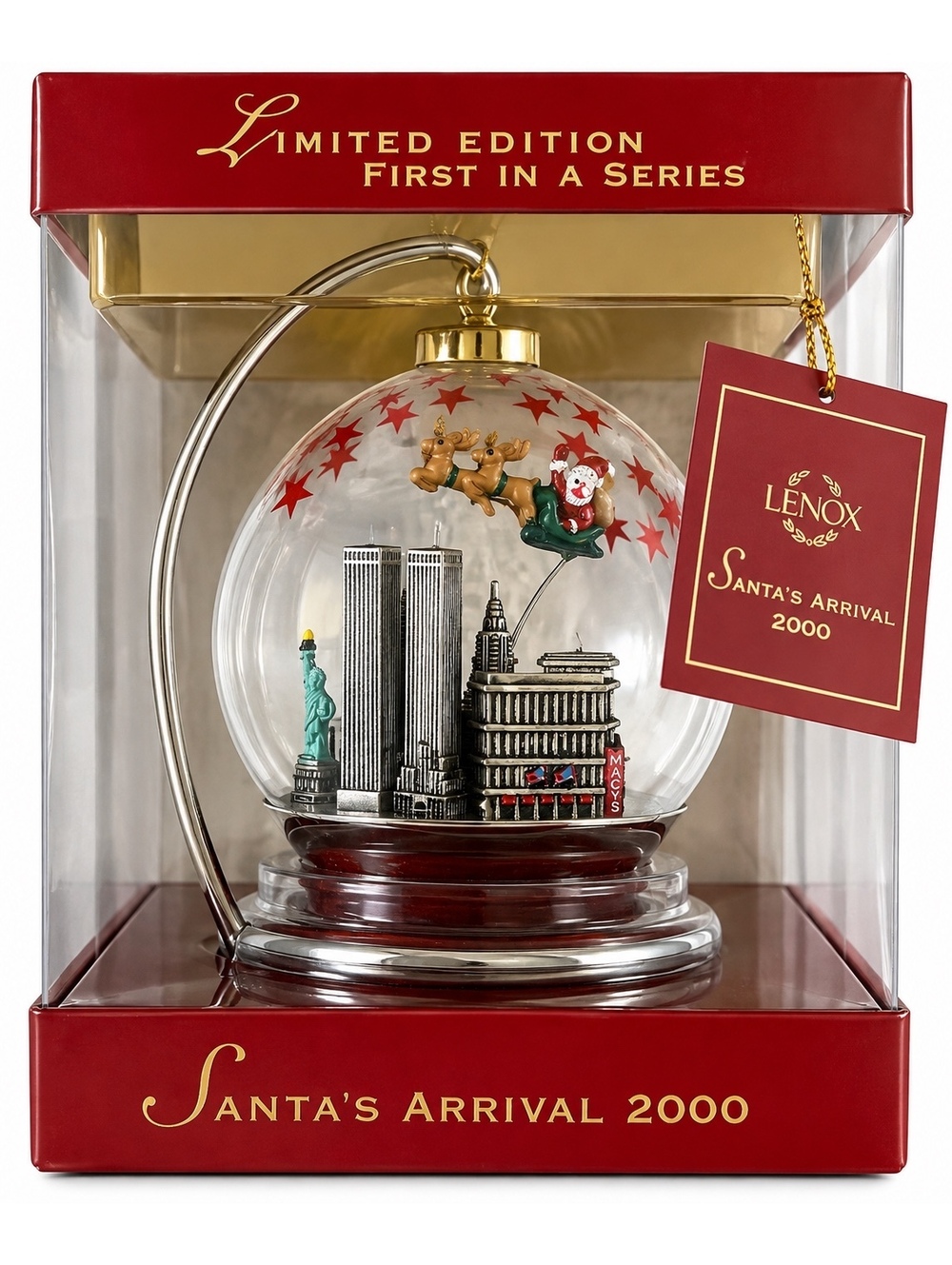 Lenox Santa’s Arrival 2000 Silverplated Christmas Ornament Limited Edition NIB